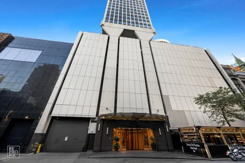 a front view of a building