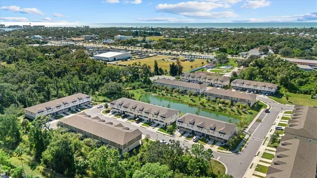 an aerial view of multiple house