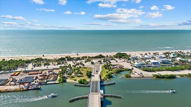 a view of a city and ocean view