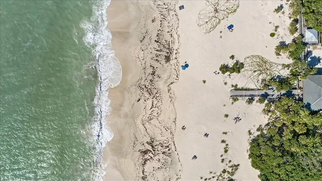 a view of balcony with lots of trees
