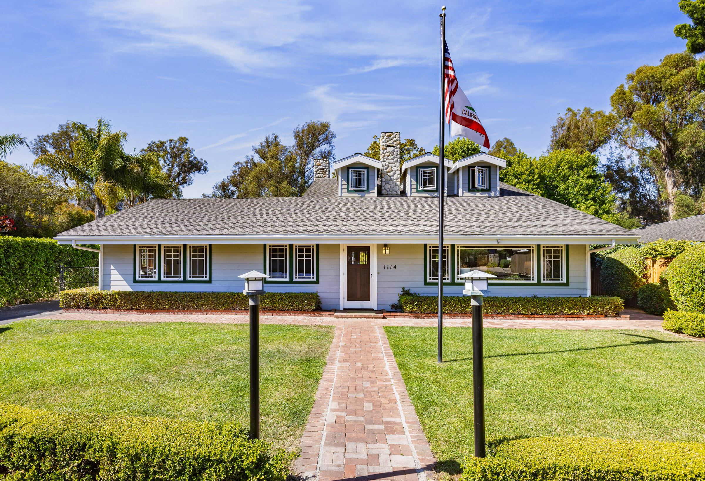 1114 Hill Road Montecito, CA 93108 - Photo 3 of 27 a front view of house with yard and green space