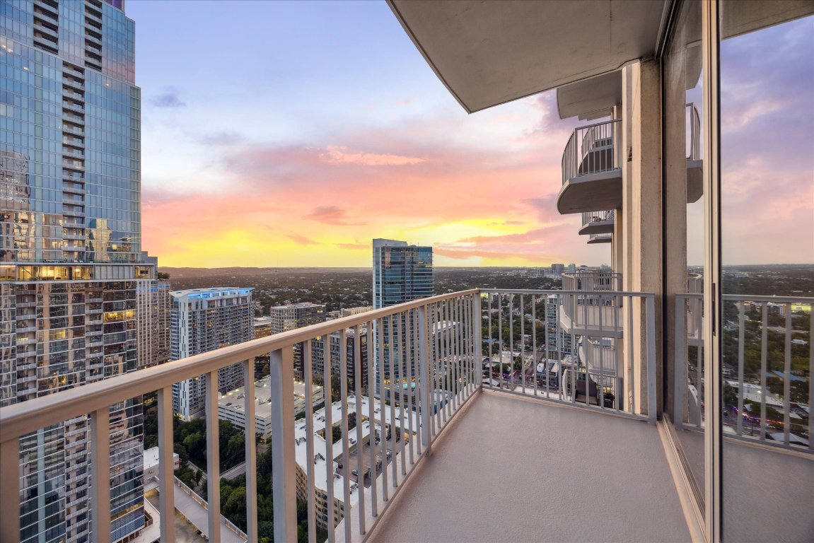 360 Nueces Street, Unit 3504 Austin, TX 78701 - Photo 4 of 40 Balcony with panoramic views of Downtown and the Hill Country