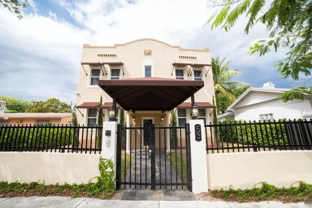 a view of a house with a balcony