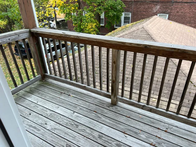 a view of a balcony