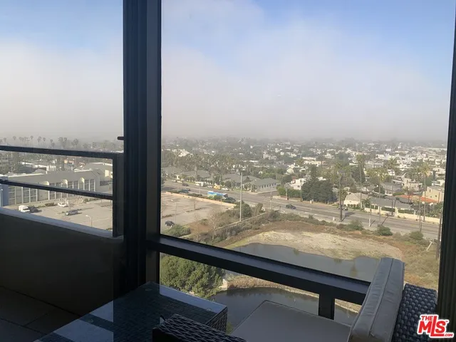 a view of a city from a balcony