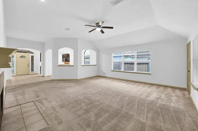 a view of a livingroom with a fireplace