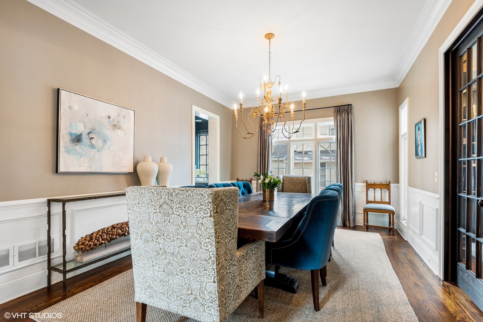 861 Bluff Street Glencoe, IL 60022 - Photo 12 of 51 a view of a dining room with furniture window and wooden floor