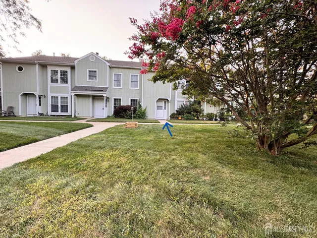 a house view with garden space