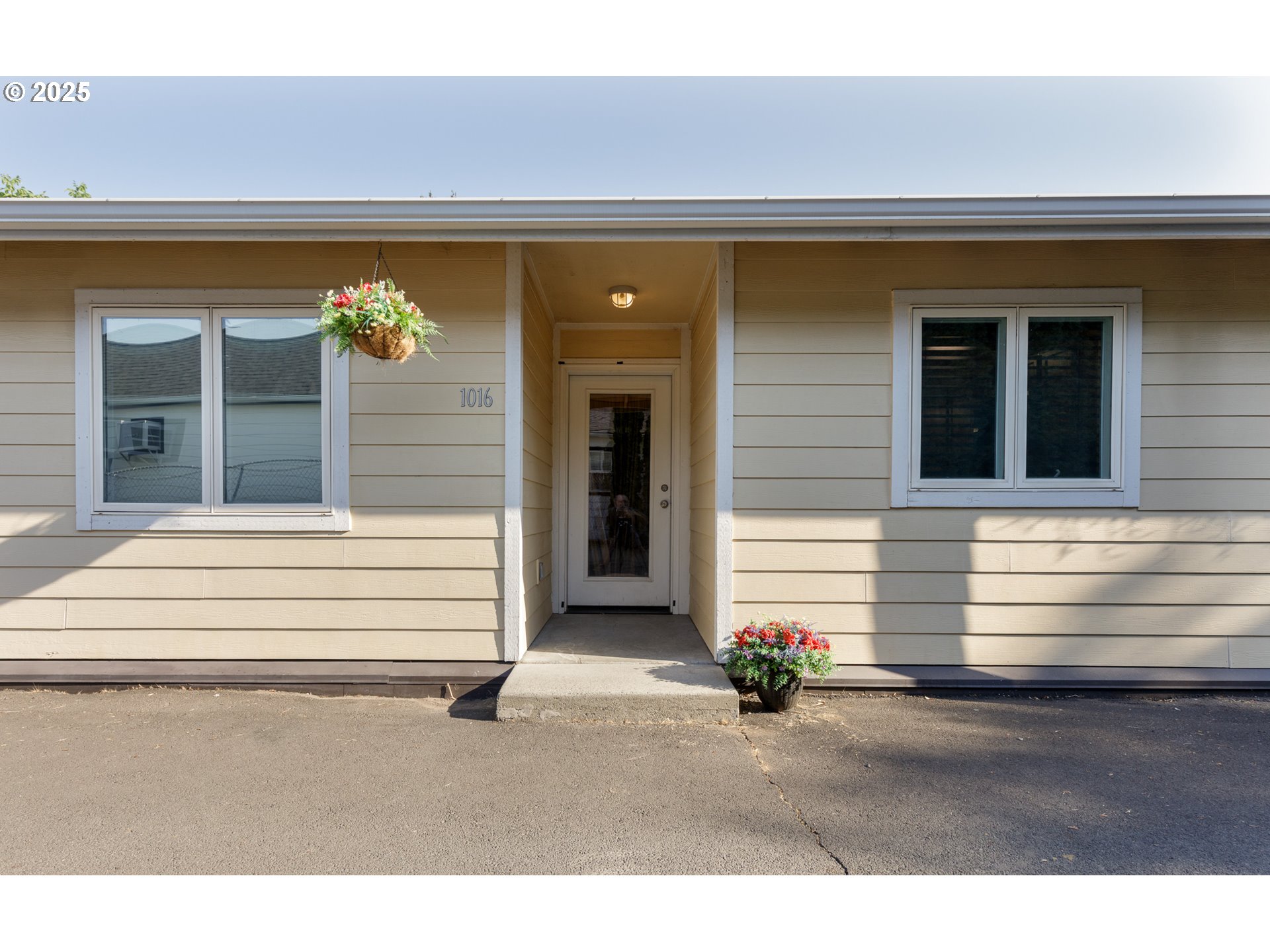 a front view of a house