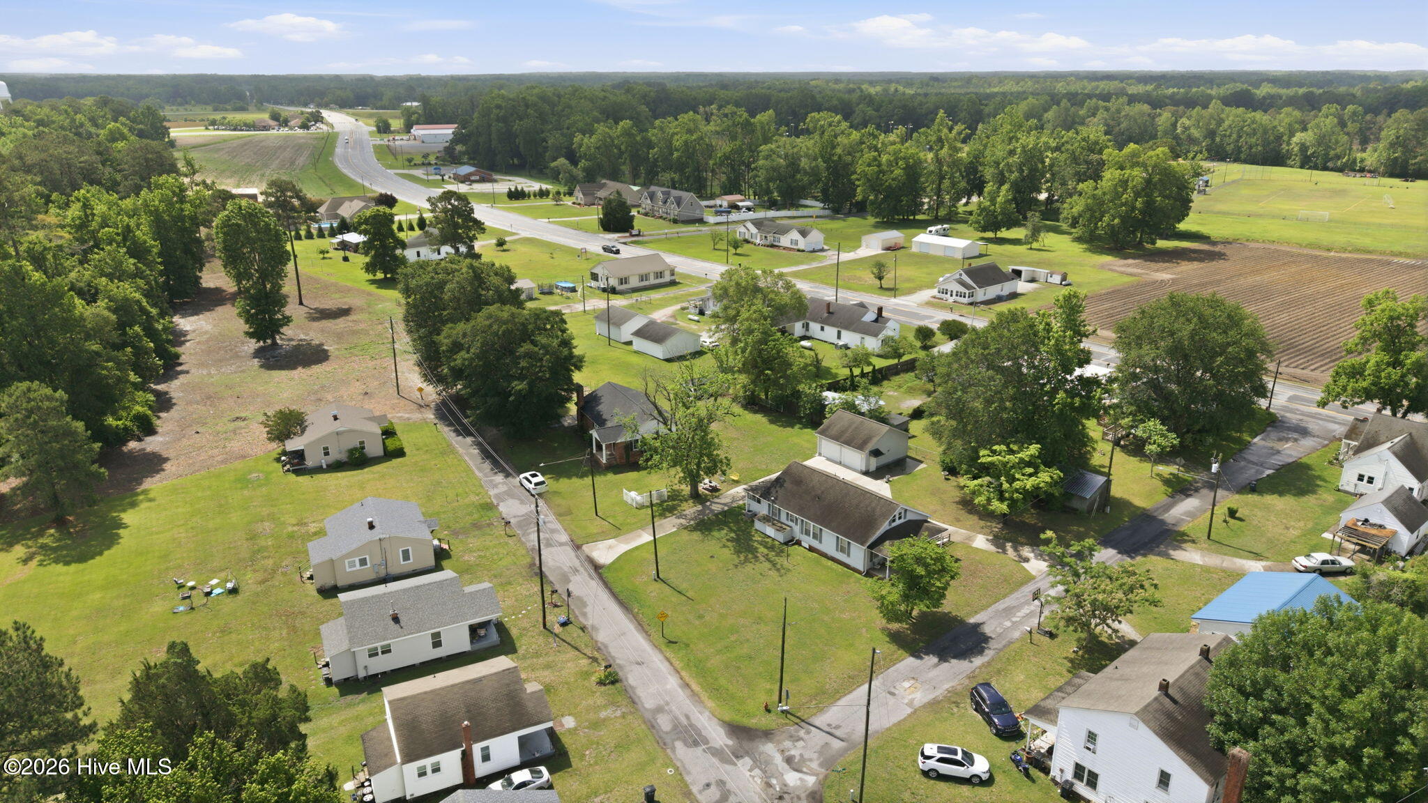 46 Elizabeth Avenue Chocowinity, NC 27817 - Photo 47 of 48 AERIAL SHOWING LARGE LOT AND HOME