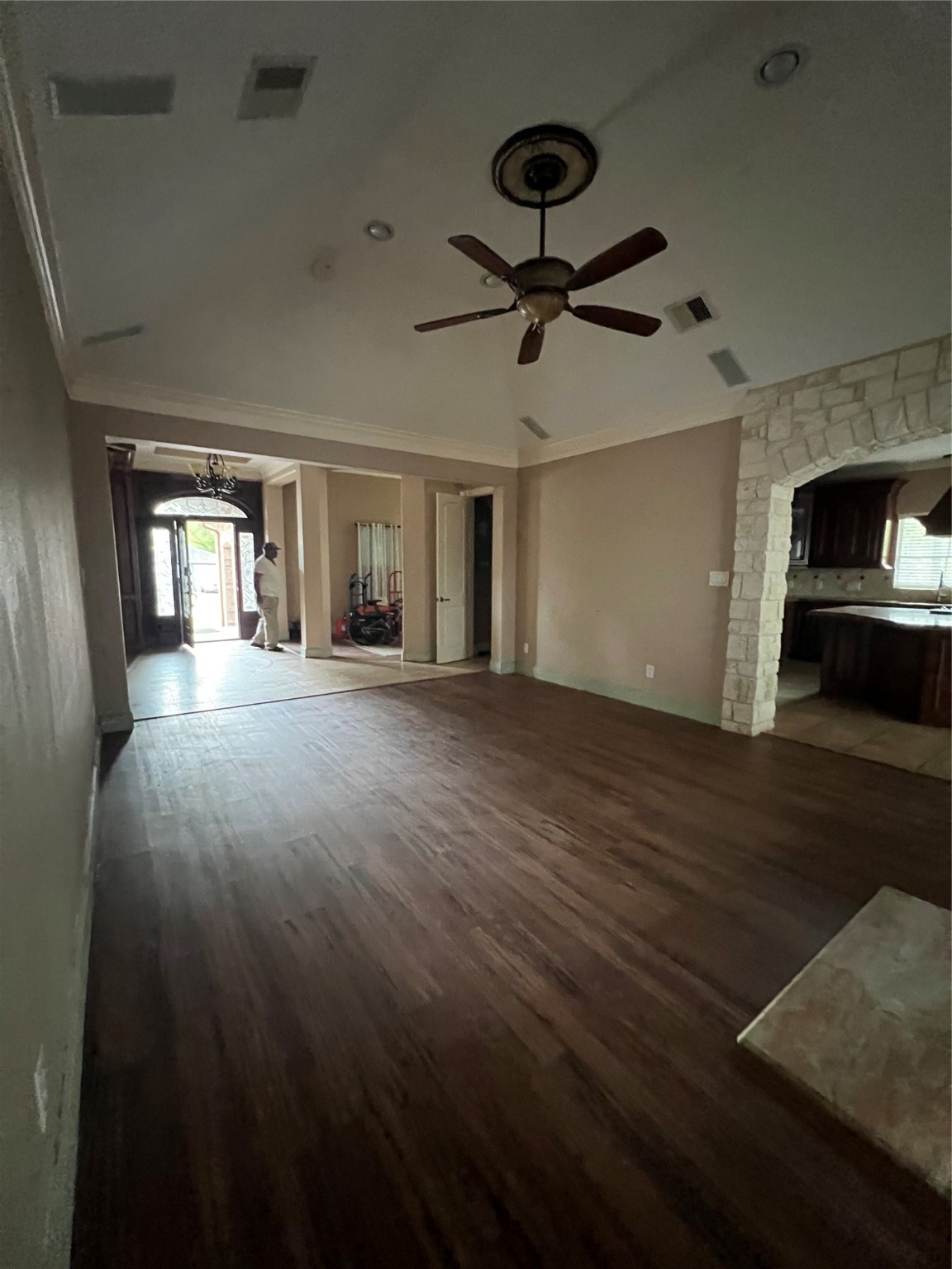 5771 Belarbor Street Houston, TX 77033 - Photo 2 of 6 a view of a livingroom with a fireplace