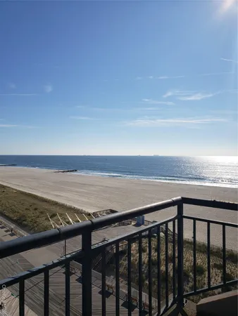 a view of outside space with a ocean view
