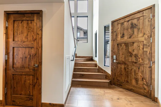 a view of a entryway door of the house
