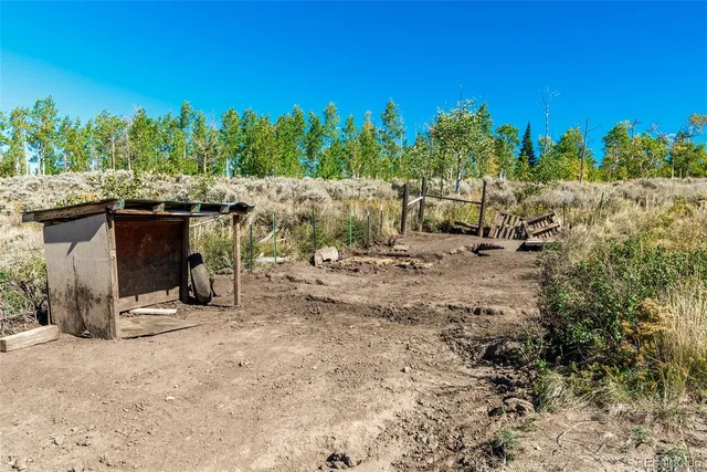 a view of a backyard