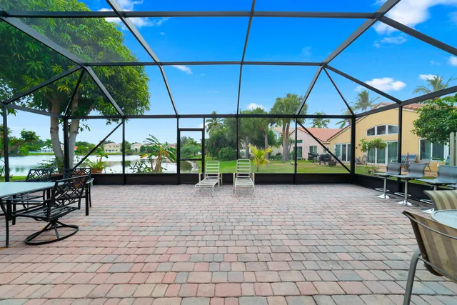 a view of outdoor space with seating