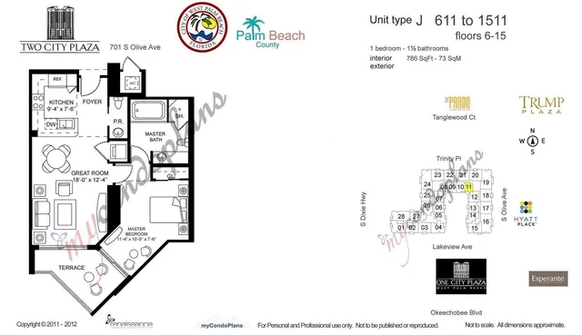 $524,000 | 701 South Olive Avenue, Unit 1011, West Palm Beach, FL 33401