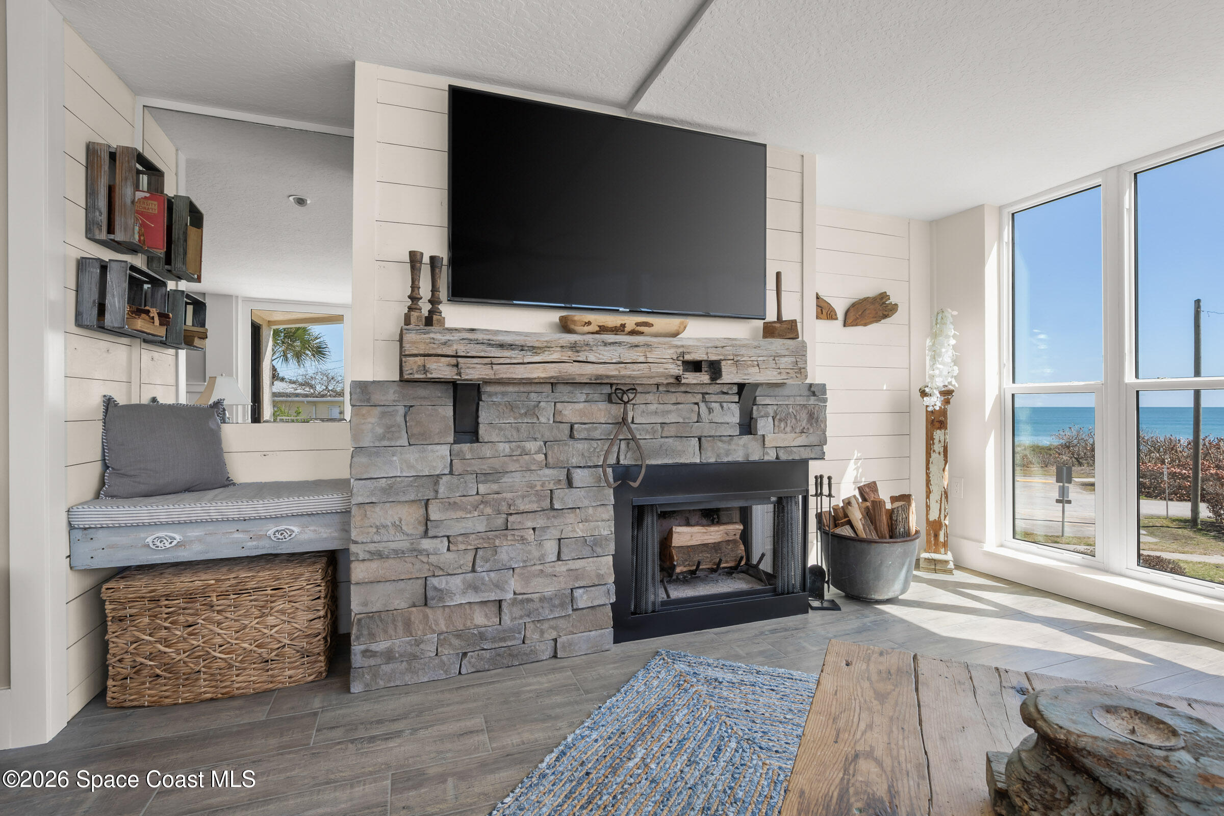 700 Wave Crest Avenue, Unit 206 Indialantic, FL 32903 - Photo 9 of 36 Wood Burning Fireplace