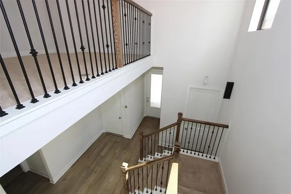 a view of stairs