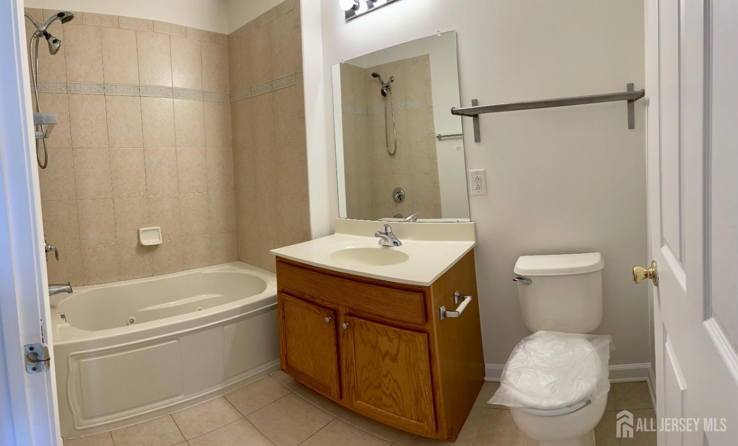358 Rector Street, Unit 705 Perth Amboy, NJ 08861 - Photo 9 of 11 a bathroom with a sink a toilet and shower