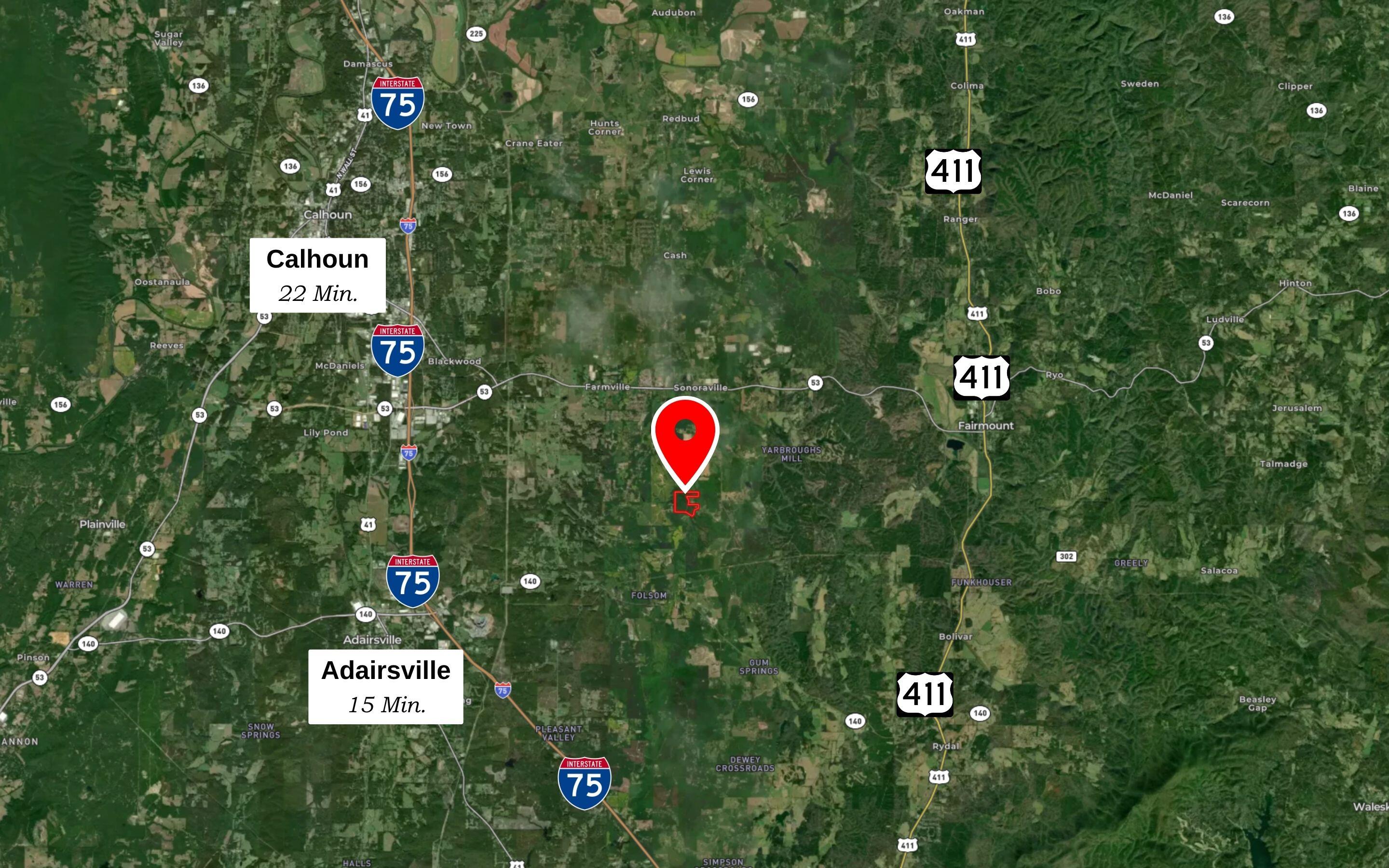 0 Pine Hill Road Southeast Rydal, GA 30171 - Photo 8 of 32 Property Location to Communities