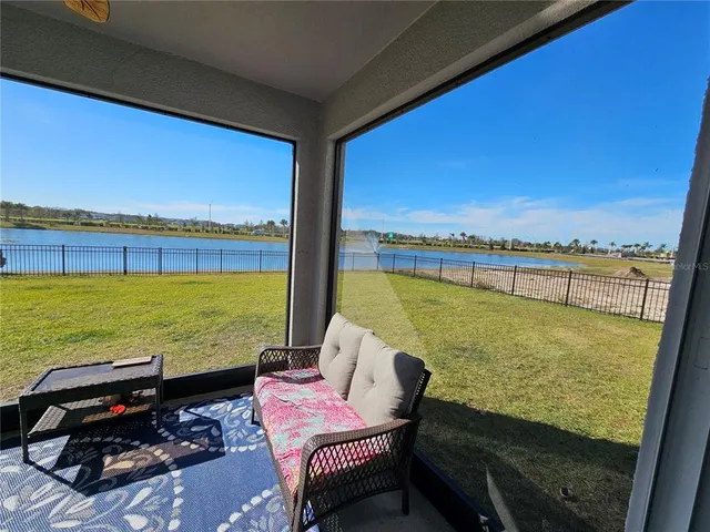 a view of an ocean from a balcony