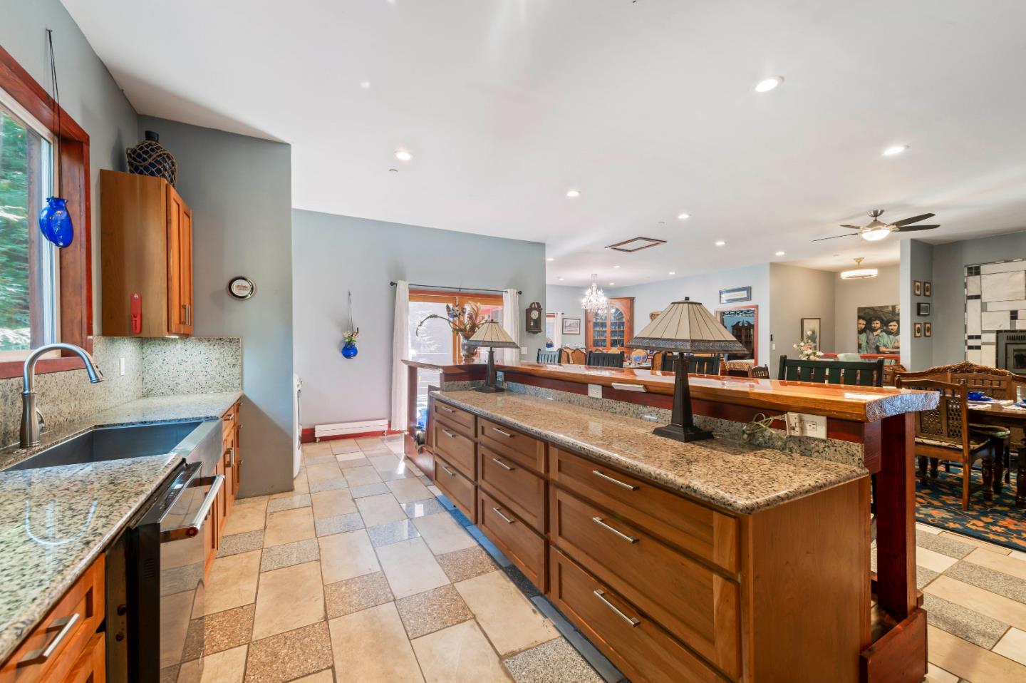381 Hopkins Gulch Road Boulder Creek, CA 95006 - Photo 15 of 44 a kitchen with a stove and a sink