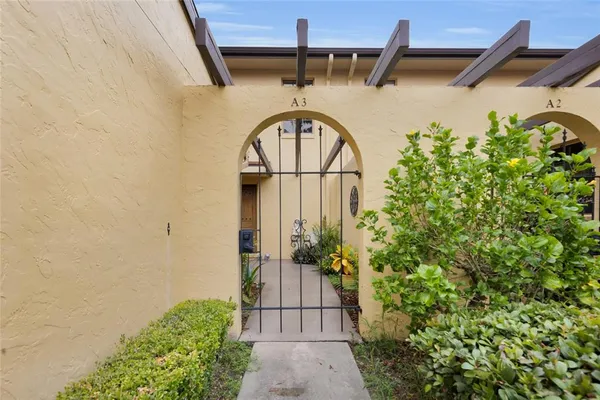 a view of entrance gate of the house