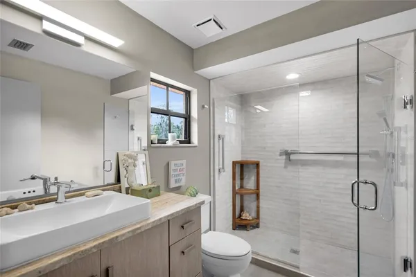 an aerial view of multiple house