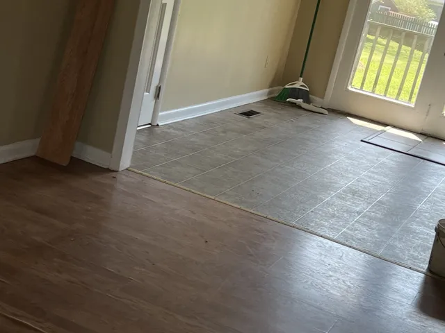 a view of wooden floor