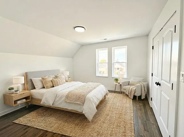 a view of room with racks