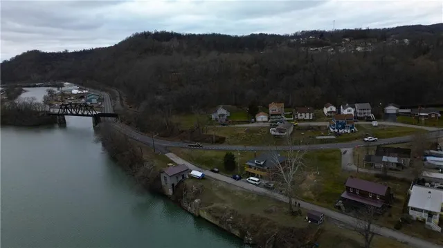 a view of a lake with a mountain