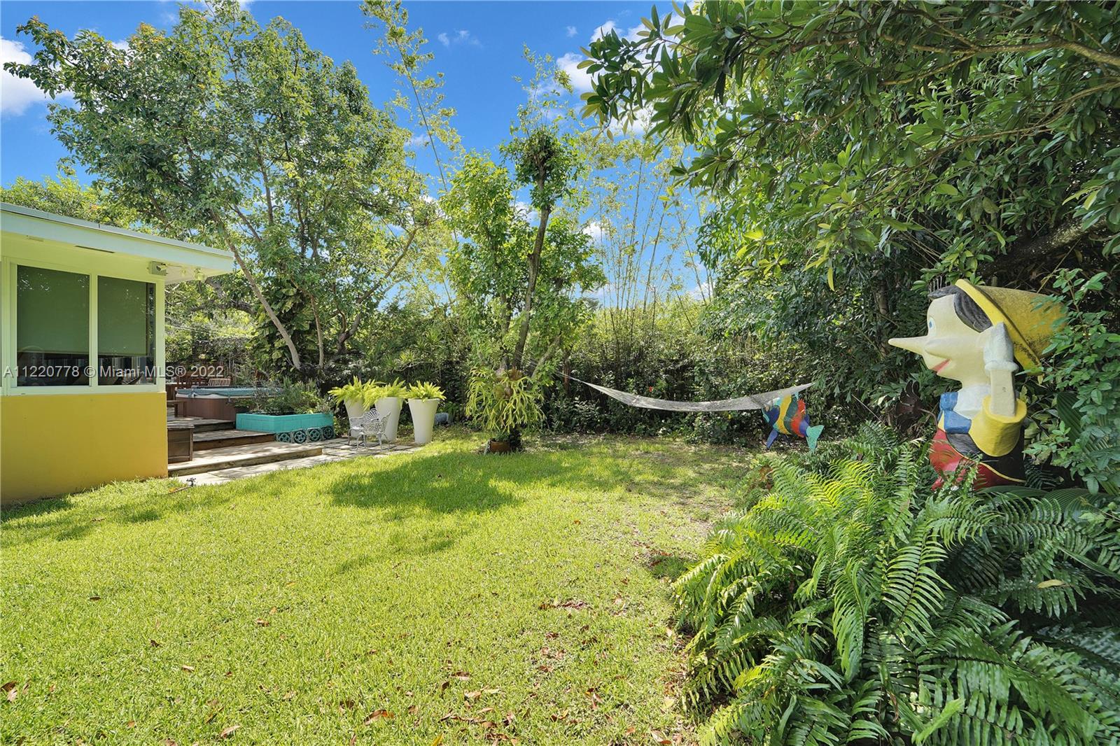 1810 Alamanda Drive North Miami, FL 33181 - Photo 38 of 40 a backyard of a house with seating space