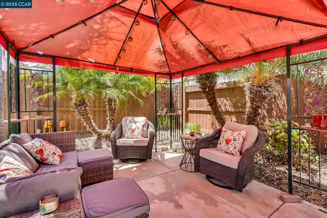 a view of a couches in a patio