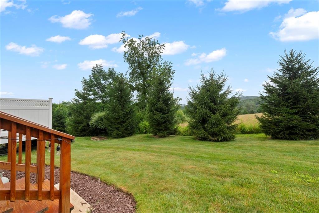 141 Rylie Drive Harmony, PA 16037 - Photo 4 of 31 Step from the deck to the level yard ideal for pets or kids to play.