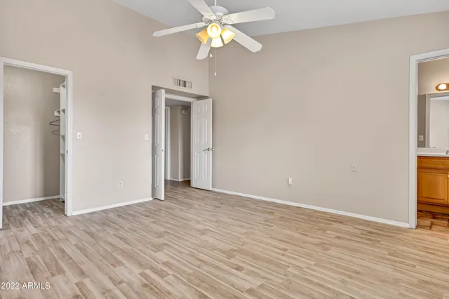 a close view of closet