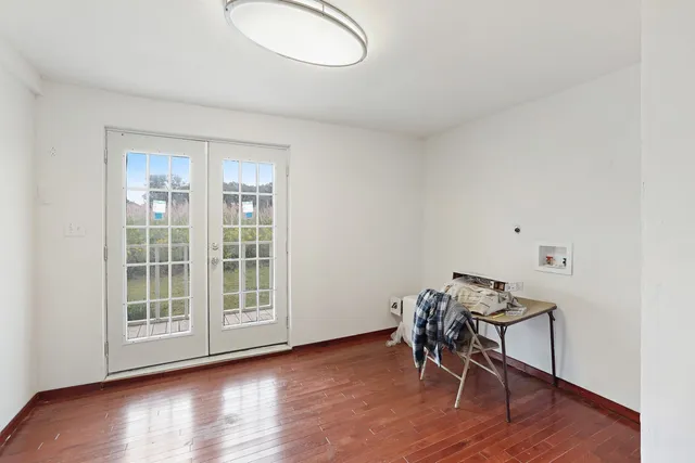a house view with a garden space