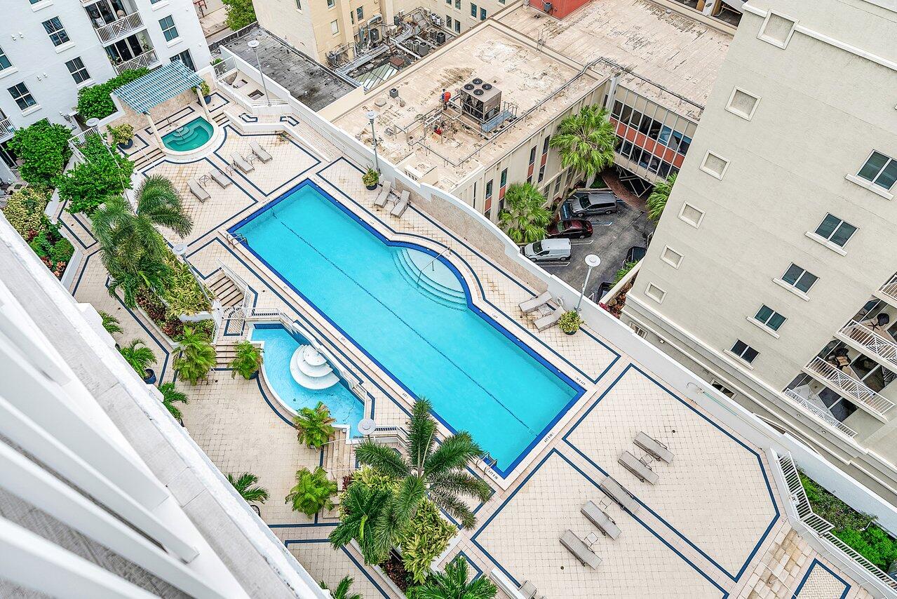 255 Evernia Street, Unit 1502 West Palm Beach, FL 33401 - Photo 32 of 40 an aerial view of a house with a street