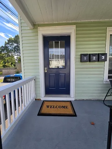 a view of front door of house