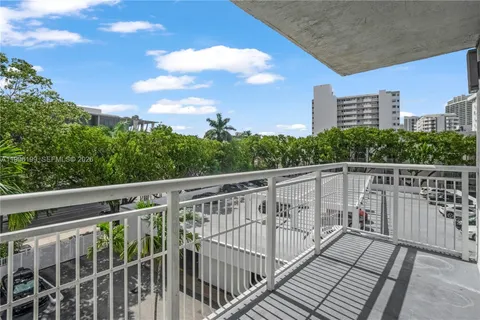 a view of a balcony