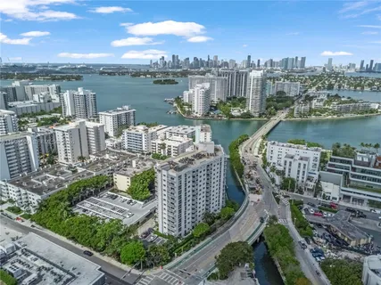 a view of a city with tall buildings