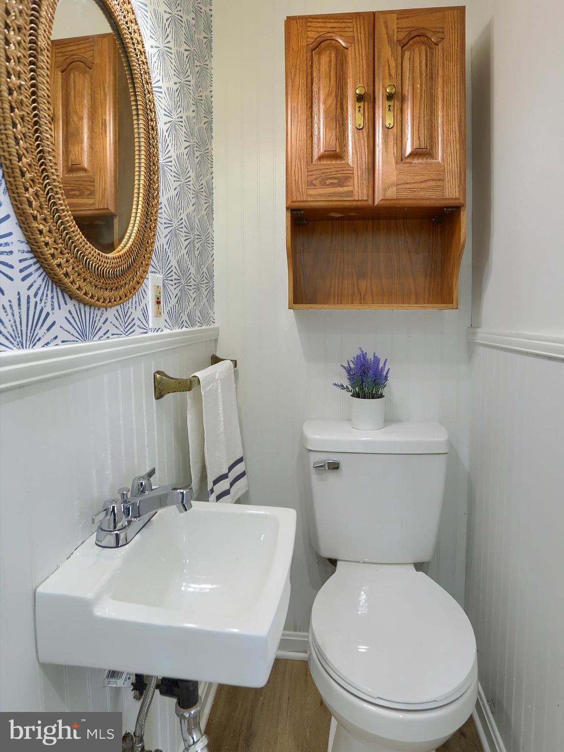 556 North 2nd Street Steelton, PA 17113 - Photo 16 of 33 a bathroom with a toilet a sink and a mirror
