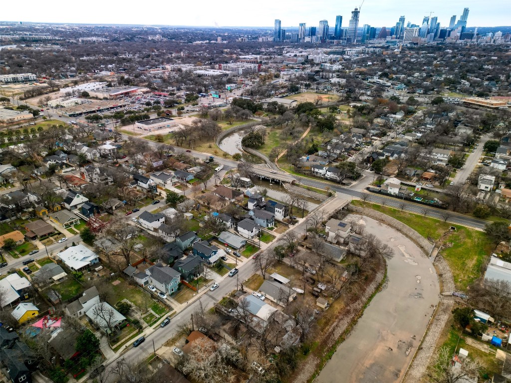 2900 Castro Street Austin, TX 78702 - Photo 5 of 39 an aerial view of a city with mountains