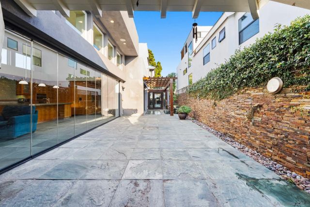 a view of a building with many windows