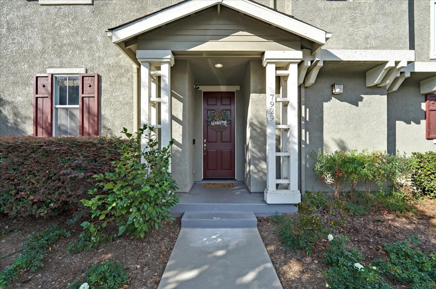 a front view of a house