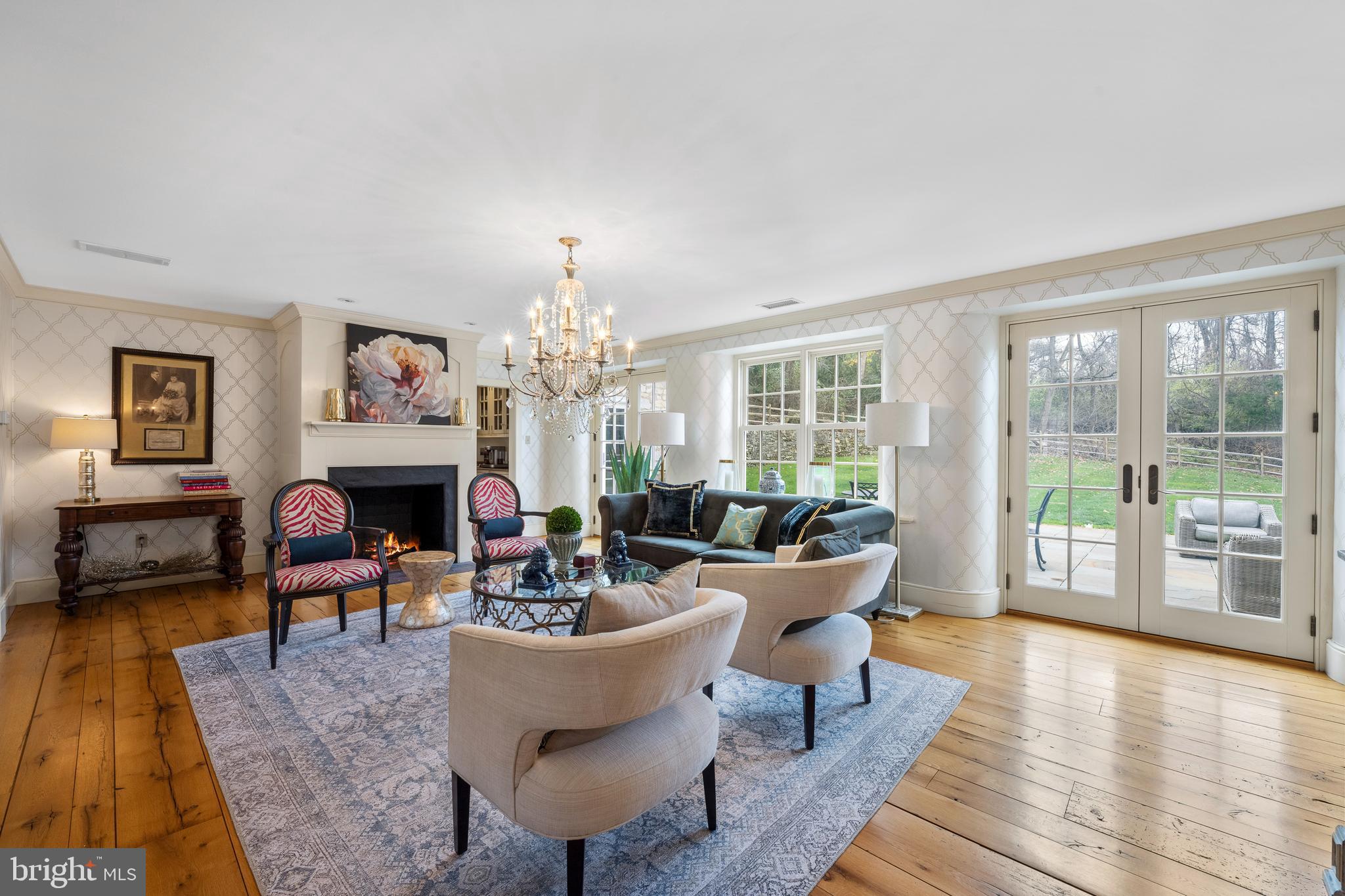 1500 Church Road Malvern, PA 19355 - Photo 28 of 80 Living Room w/ 2 doors to patio