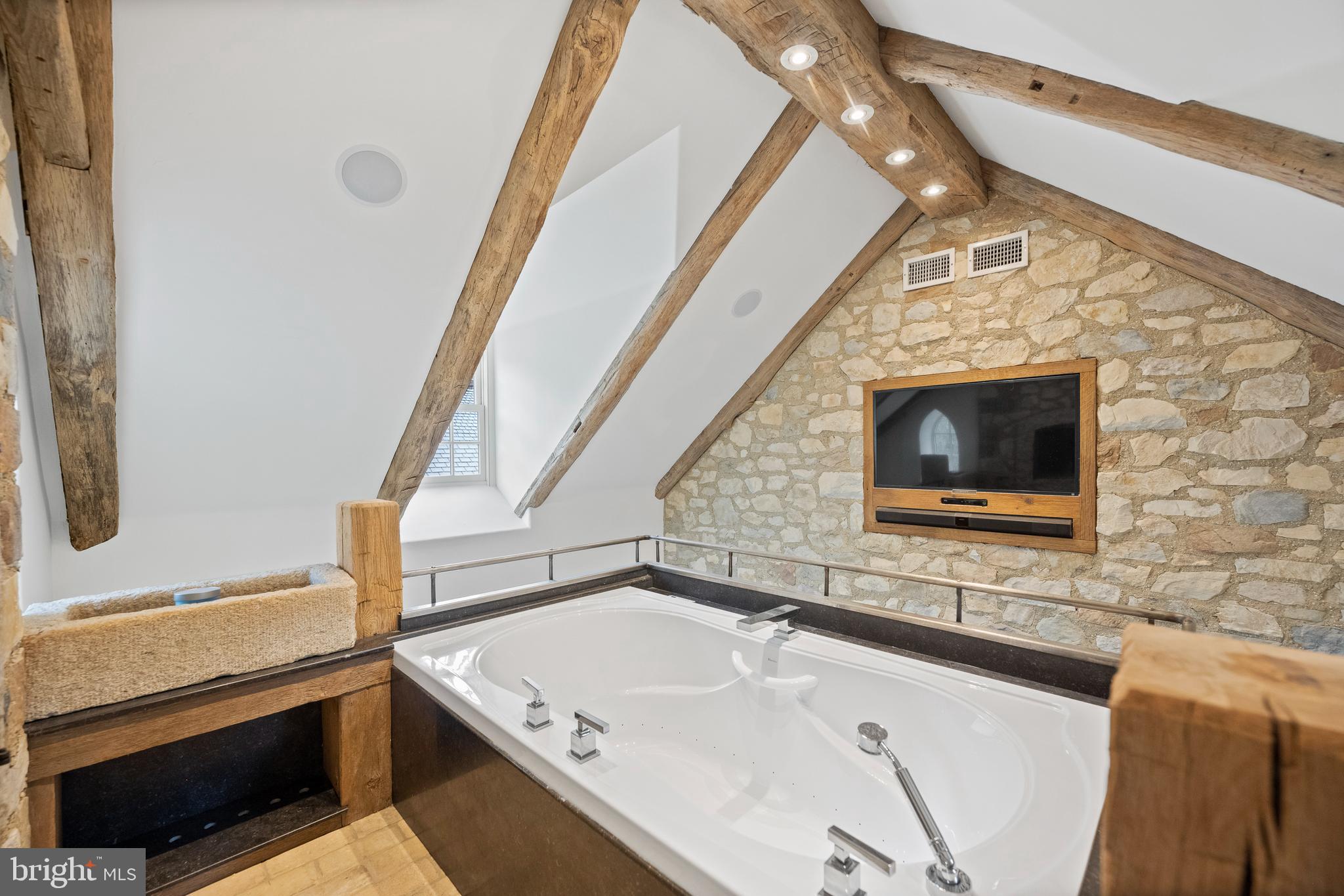 1500 Church Road Malvern, PA 19355 - Photo 51 of 80 large jetted tub and fireplace w/ a view!