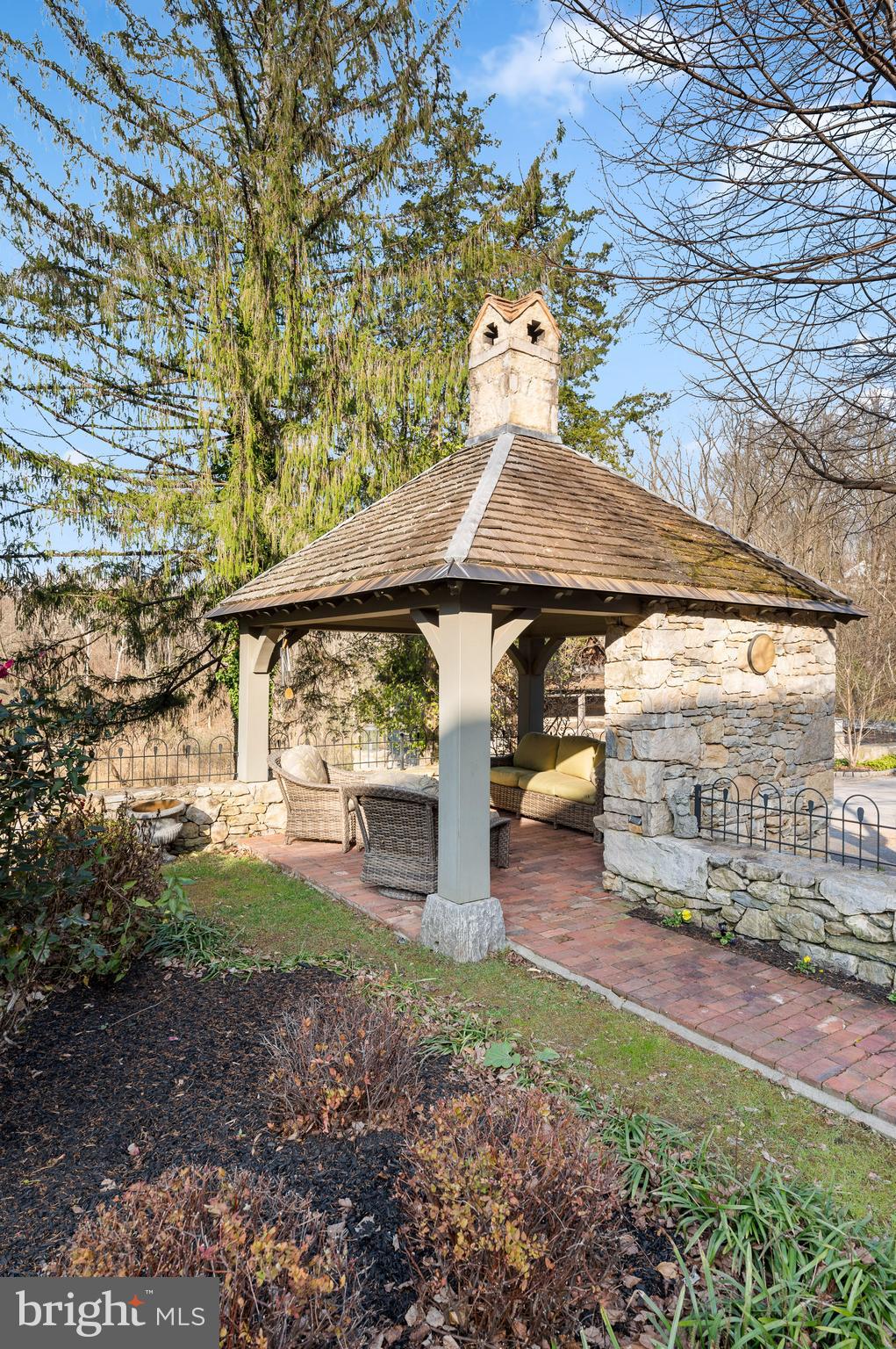 1500 Church Road Malvern, PA 19355 - Photo 69 of 80 Gazebo w/ outdoor fireplace off front courtyard