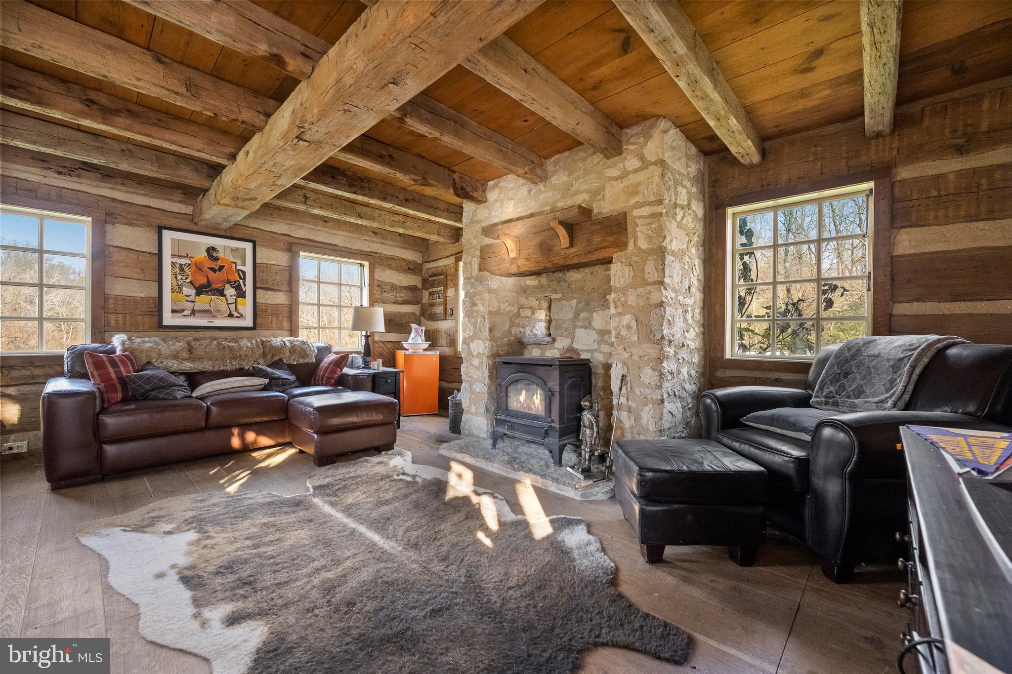 1500 Church Road Malvern, PA 19355 - Photo 71 of 80 Inside the cabin w/ wood burning stove