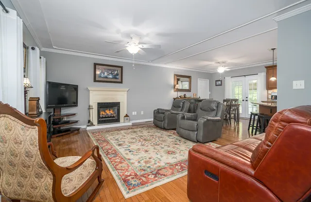 a room with furniture and a couch