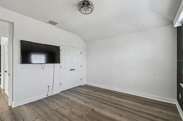 a view of a pathway with a door